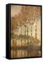 Peupliers au bord de l'Epte, effet de soleil couchant-Claude Monet-Framed Stretched Canvas