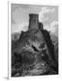 Peveril Castle, Derbyshire-W Westall-Framed Art Print