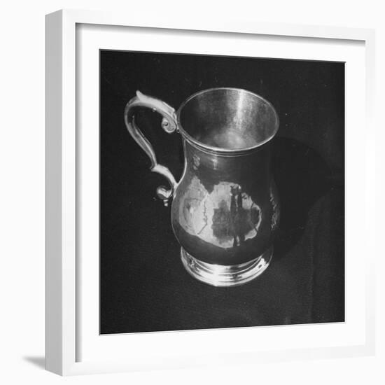 Pewter or Silver Mug from the American Colonial Period-null-Framed Photographic Print