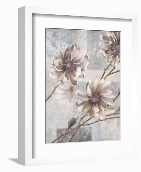 Pewter Petals 2-Jurgen Gottschlag-Framed Art Print