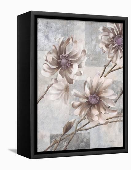 Pewter Petals 2-Jurgen Gottschlag-Framed Stretched Canvas