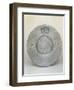 Pewter Plate with Coat of Arms of Bishop Adrian III or IV of Riedmatten-null-Framed Giclee Print