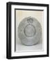 Pewter Plate with Coat of Arms of Bishop Adrian III or IV of Riedmatten-null-Framed Giclee Print