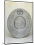 Pewter Plate with Coat of Arms of Bishop Adrian III or IV of Riedmatten-null-Mounted Giclee Print