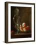 Pewter Pot with Plate of Peaches, Prunes and Nut, Around 1728-Jean-Baptiste Simeon Chardin-Framed Giclee Print