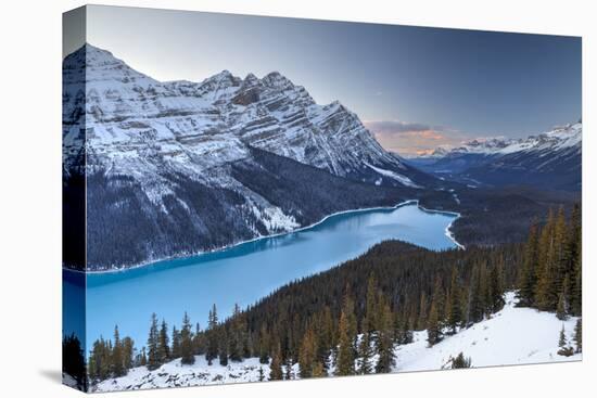 Peyto Lake at Sunset, Banff National Park, Rocky Mountains, Alberta, Canada-Miles Ertman-Stretched Canvas