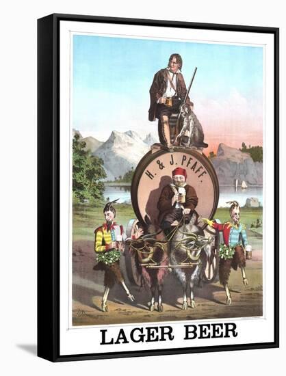 Pfaff Lager Beer-null-Framed Stretched Canvas