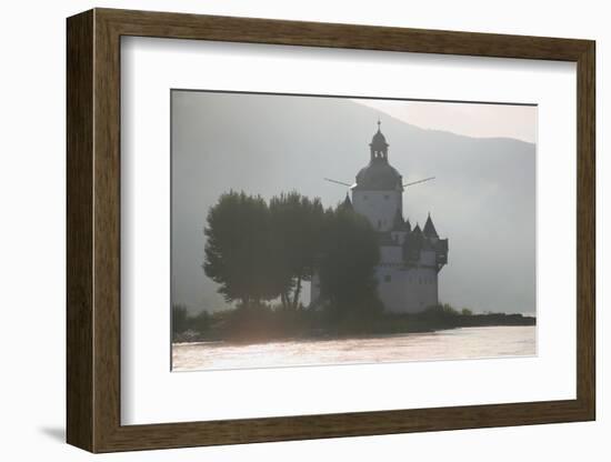 Pfalzgrafenstein Castle on an Island in the Rhine River Near Kaub, Autumnal Morning Light-Uwe Steffens-Framed Photographic Print