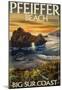 Pfeiffer Beach, California-null-Mounted Poster