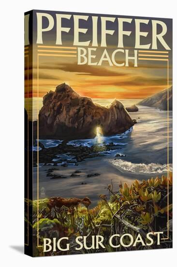 Pfeiffer Beach, California-Lantern Press-Stretched Canvas