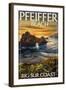 Pfeiffer Beach, California-Lantern Press-Framed Art Print