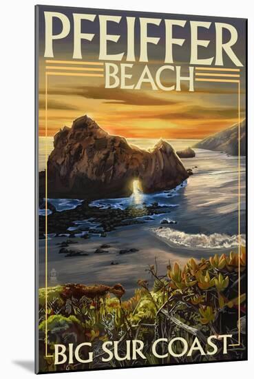 Pfeiffer Beach, California-Lantern Press-Mounted Art Print