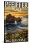 Pfeiffer Beach, California-Lantern Press-Stretched Canvas