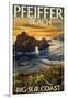 Pfeiffer Beach, California-Lantern Press-Framed Art Print