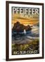 Pfeiffer Beach, California-Lantern Press-Framed Art Print