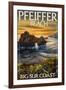 Pfeiffer Beach, California-Lantern Press-Framed Art Print