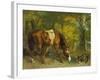 Pferd Im Walde, 1863-Gustave Courbet-Framed Giclee Print