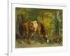 Pferd Im Walde, 1863-Gustave Courbet-Framed Giclee Print