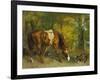 Pferd Im Walde, 1863-Gustave Courbet-Framed Giclee Print