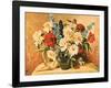 Pfingstrosen mit Rittersporn-E^ Kruger-Framed Art Print