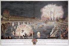 Fireworks on the River Seine, Paris-PG Le Mercier-Art Print