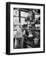 Ph.D. Dr. Aaron Bendich in Laboratory Study-null-Framed Premium Photographic Print