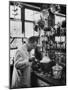 Ph.D. Dr. Aaron Bendich in Laboratory Study-null-Mounted Photographic Print