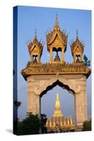 Pha That Luang Gate and Stupa-Paul Souders-Stretched Canvas