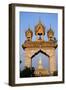 Pha That Luang Gate and Stupa-Paul Souders-Framed Premium Photographic Print