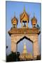 Pha That Luang Gate and Stupa-Paul Souders-Mounted Premium Photographic Print