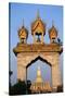 Pha That Luang Gate and Stupa-Paul Souders-Stretched Canvas