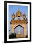 Pha That Luang Gate and Stupa-Paul Souders-Framed Photographic Print