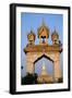 Pha That Luang Gate and Stupa-Paul Souders-Framed Photographic Print