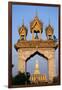 Pha That Luang Gate and Stupa-Paul Souders-Framed Photographic Print