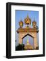 Pha That Luang Gate and Stupa-Paul Souders-Framed Photographic Print