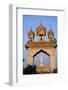 Pha That Luang Gate and Stupa-Paul Souders-Framed Photographic Print