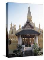 Pha That Luang, Vientiane, Laos-Don Bolton-Stretched Canvas