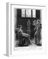 Phaedra and Oenone, Illustration from Act I Scene 3 of "Phedre" by Jean Racine 1824-Anne-Louis Girodet de Roussy-Trioson-Framed Giclee Print