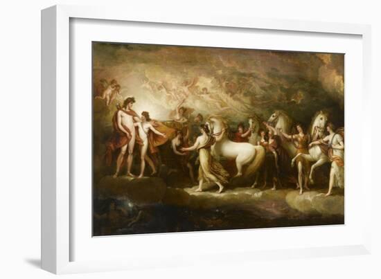 Phaëton sollicitant d'Apollon la conduite du Soleil-Benjamin West-Framed Giclee Print