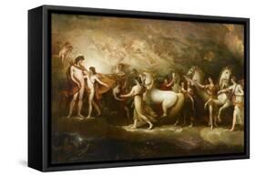 Phaëton sollicitant d'Apollon la conduite du Soleil-Benjamin West-Framed Stretched Canvas