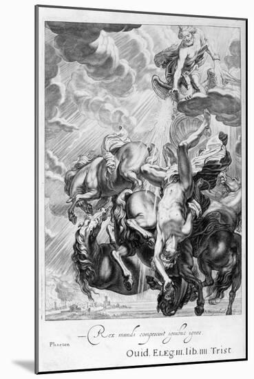 Phaeton Struck Down by Jupiter's Thunderbolt, 1655-Michel de Marolles-Mounted Giclee Print