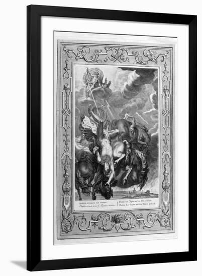 Phaeton Struck Down by Jupiter's Thunderbolt, 1733-Bernard Picart-Framed Giclee Print