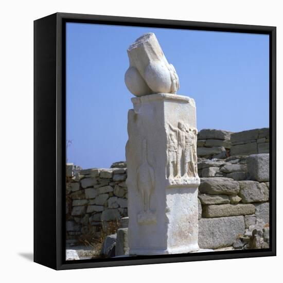 Phallic pillar in a sanctuary of Apollo, 4th century BC-Unknown-Framed Stretched Canvas