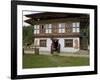 Phallus Symbols on House to Ward off Evil Spirits, Bumthang Valley, Bhutan-Angelo Cavalli-Framed Photographic Print