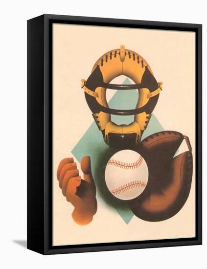 Phantom Baseball Catcher-null-Framed Stretched Canvas