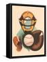 Phantom Baseball Catcher-null-Framed Stretched Canvas