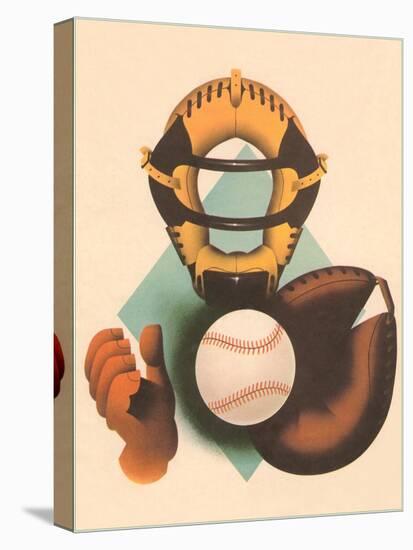 Phantom Baseball Catcher-null-Stretched Canvas