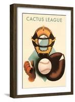 Phantom Cactus League Catcher, Arizona-null-Framed Art Print