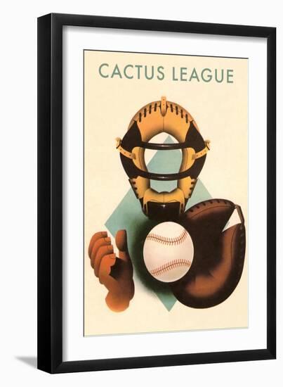 Phantom Cactus League Catcher, Arizona-null-Framed Art Print