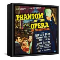 Phantom of the Opera, Nelson Eddy, Susanna Foster, Claude Rains, 1943-null-Framed Stretched Canvas